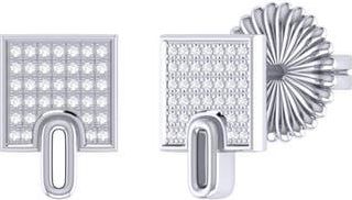 LuvMyJewelry Home Sidewalk Diamond Stud Earrings - 0.13ct. in Silver at Nordstrom Rack