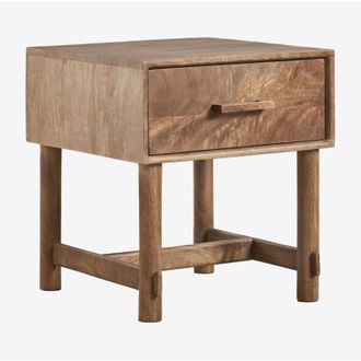 Sklum Confezione da 2 comodini 45x45 cm in legno di mango Aloma SKLUM