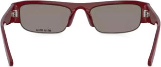 Miu Miu Eyewear Zonnebril met rechthoekig montuur - Rood