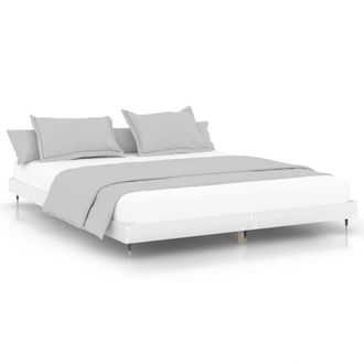 Berkfield Home Bed Frame White 120x200 cm Engineered Wood | Size: Small Double