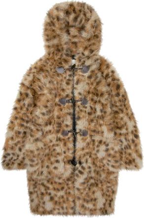Munthe Jassen, Dames, Bruin, S, Faux Fur Toggle Jas