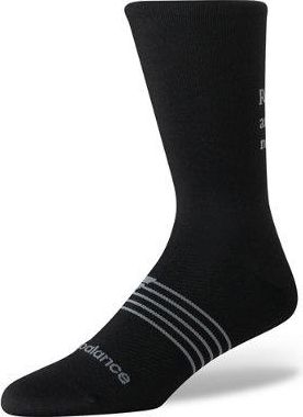 New Balance Unisex Pro Run Graphic Crew Calcetines 1 Pair en Negro, Nylon, Talla XL