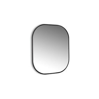 Emuca Emuca Espejo De Ba&ntilde;o Cepheus Con Iluminaci&oacute;n Led Decorativa Y Marco Negro, Rectangular Redondeado 600x800mm, Ac 230v 50hz, 12w, Aluminio Y Cristal