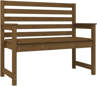 vidaXL Vidaxl - Banco De Jard&iacute;n Madera Maciza Pino Marr&oacute;n Miel 109x48x91,5 Cm