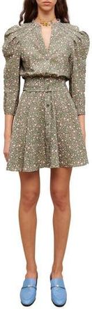 Maje Rakita Floral Minidress in Imprime Boutons De Rose Kaki at Nordstrom Rack, Size 4 (Fits Like 10 Us) / 42 Eu