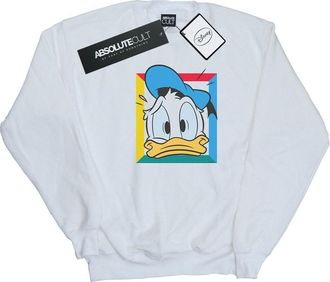 Disney Heren Donald Duck Paniek Sweatshirt (Wit)