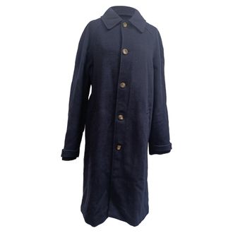 A.P.C. Pre-owned Womens Ethan Coat in Navy Blue Wool - Size X-Small/Small