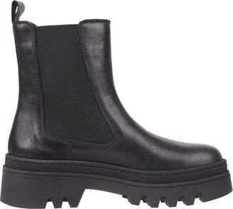 Tommy Jeans Zwarte Chelsea Enkellaarsjes - Dames - Chelseaboots - Zwart - 39 EU - Leer - Schoenen