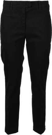 Dondup Slim-fit broek - Dames - Slim Fit Broeken - Zwart - W24 - Katoen - Broeken