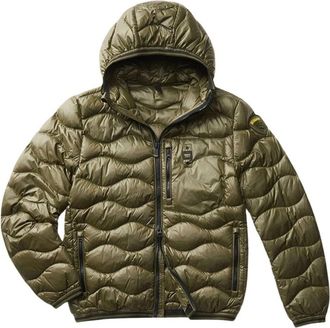 Blauer Groene Wave Nylon Pufferjas - Heren - Winterjassen - Groen - S - Nylon - Jassen