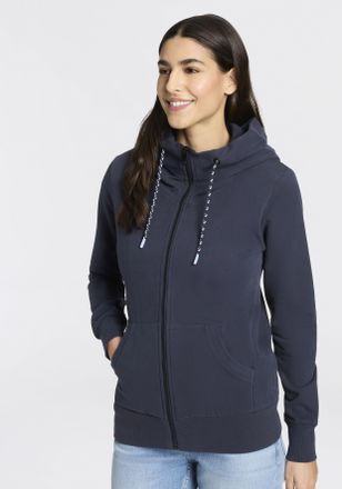 Ragwear Kapuzensweatjacke RAGWEAR NESKIA ZIP B O, Damen, Gr. XXL, navy, Sweatware, Obermaterial: 95% Baumwolle, 5% Elasthan, unifarben, h&uuml;ftlang, Rundhals, Ri
