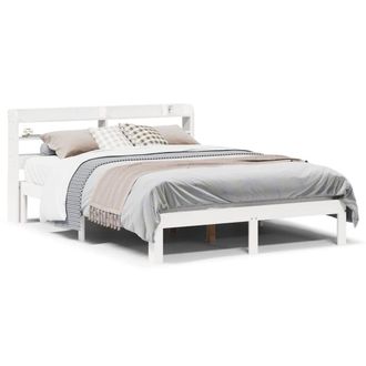 Berkfield Home Bed Frame with Headboard without Mattress White 160x200 cm