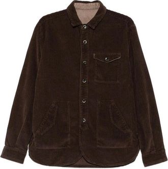 Nine In The Morning Brown Corduroy Shirt With Pockets