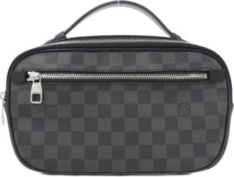 Louis Vuitton Dark Gray Graphite Gray Coated Canvas Shoulder Bag (Pre-Owned)