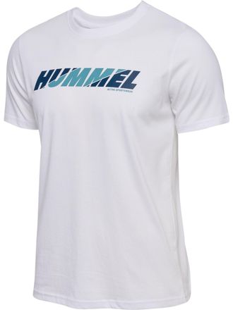 Hummel T-Shirt HUMMEL hmlGRAPHIC BOLD LOGO TEE, Herren, Gr. M, weiss (wei&szlig;), Obermaterial: 100% Baumwolle, Rundhals, Shirts T-Shirt, sportlicher Stil, f&uuml;r sp
