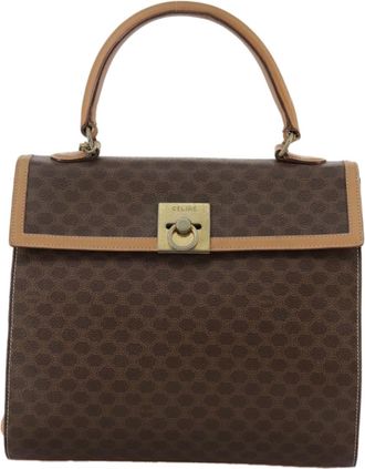 Celine Macadam Brown Canvas Handbag (Pre-Owned)