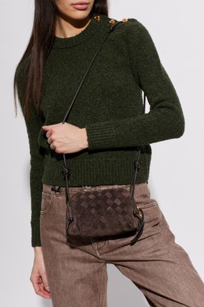 Bottega Veneta Shoulder Bag Concert, Womens, Brown