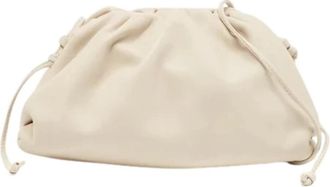 Bottega Veneta Pre-owned Mini The Pouch Clutch - Dames - Vintage Clutch - Wit - ONE Size - Leer - Vintage