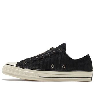 Converse Chuck 70 Zip Low Embossed Suede - Black Egret 169441C