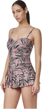 Gottex La Palm Bandeau Swimdress in Dusk-Pink at Nordstrom, Size 14