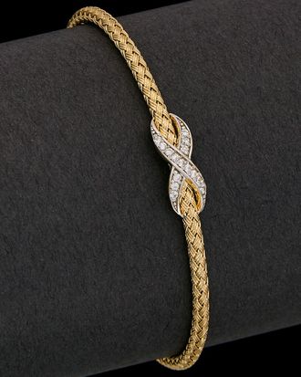Meshmerise 18K Over Silver 0.20 Ct. Tw. Diamond Bracelet