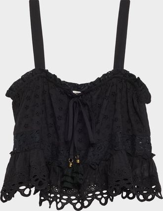 Ramy Brook Amina Eyelet Tank Top