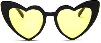 Generic Womens Party Decorative Sunglasses Commuting Outdoor Shopping Sun Glasses(Yellow)