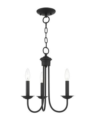 Livex Lighting 3-Light Black Chandelier