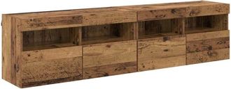 vidaXL TV Wall Cabinets 2 pcs Old Wood 80 x 30 x 40 cm Engineered Wood vidaXL