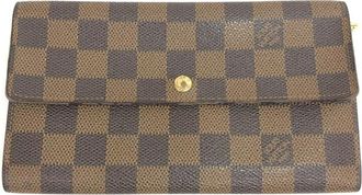 Louis Vuitton Damier Leather Long Wallet (Bi-Fold) (Pre-Owned)