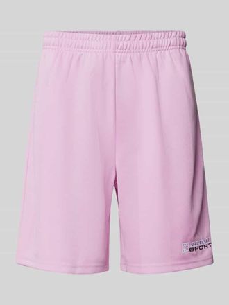 Karl Kani Regular Fit Shorts mit Label-Stitching in Pink, Größe S