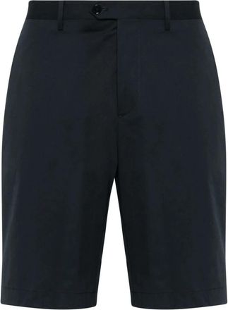 Etro Pegaso-Geborduurde Rechte Shorts - Heren - Korte Broeken - Blauw - 2XL - Katoen - Korte Broeken