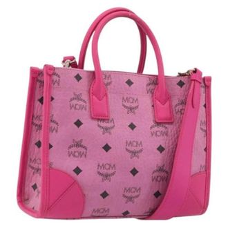 MCM Pre-owned Hand Bag - Dames - Vintage Handtas - Roze - ONE Size - Leer - Vintage