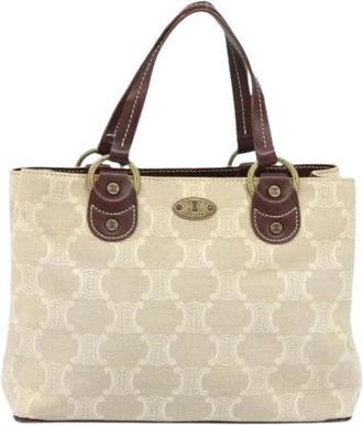 Celine Pre-owned Canvas Handtas - Dames - Vintage Handtas - Beige - ONE Size - Vintage
