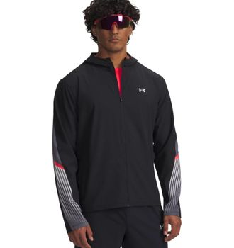 Under Armour Laufjacke UNDER ARMOUR UA VELOCITI STORM HOODED JKT, Herren, Gr. XXL, schwarz, castlerock, reflective, Obermaterial: 87% Polyester, 13% Elasthan, Jack