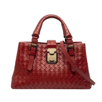 Bottega Veneta Pre-owned Handbags, female, Red, Size: ONE SIZE Pre-owned Roma Satchel