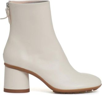 AGL Heeled Boots, female, White, Size: 7 1/2 US Leather Ankle Boot with 60mm Heel