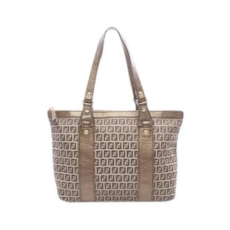 Fendi Pre-owned Tote Bags, female, Brown, Size: ONE SIZE Pre-owned Zucca Canvas Tote Bag