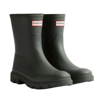 Hunter Downpour Short Boot - female - Hunter - Wellies - Green - 5 UK - Shoes