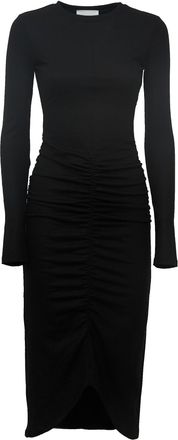 Isabel Marant Dylin Draped Long-Sleeved Jersey Mini Dress