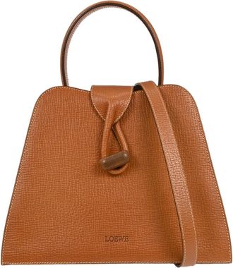 Loewe Turn Lock Leather Brown Leather Handbag (Pre-Owned)