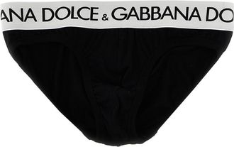Dolce & Gabbana Black midi Stretch Cotton Brief