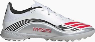 adidas Mens F50 Messi Leather Lace Up Low Top Sneakers - White - Size: 10.5