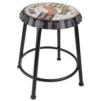 Wanderlust Deco Wanderlust Deco - Taburete De Metal Blanco 35x35x46 Cm