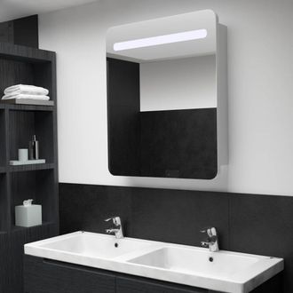 vidaXL Mueble De Ba&ntilde;o Con Espejo Led 68x9x80 Cm Vidaxl