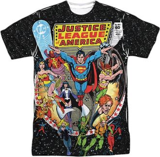 Gildan Justice League of America Stars Short Sleeve Adult Poly Crew Tee / T-Shirt