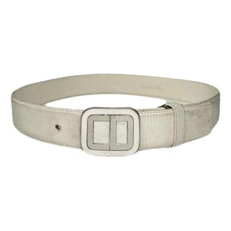 Dior Vintage, unisex, Wit, ONE Size, Leer, Pre-owned Vintage Riem