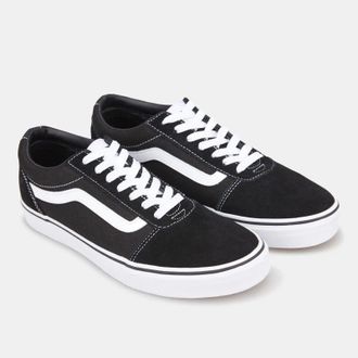 Vans Mens Vans Ward VN0A36EMC4R Sneakers Black White Lace Up Skateboard Shoes NIN1137