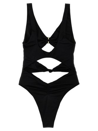 Elisabetta Franchi Cutout Lycra Swimsuit - Black