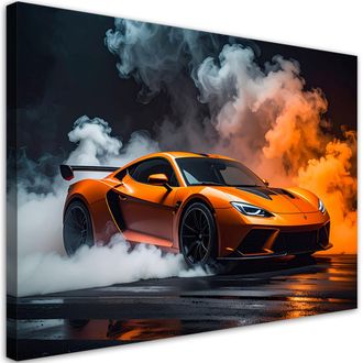 Feeby Impresi&oacute;n De Imagen, Coche Deportivo Naranja, 120x80